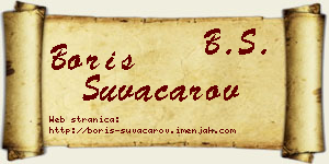 Boris Suvačarov vizit kartica